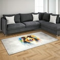 thumbnail image 3 of Watercolor Drip Collie Pop Art Colorful Portrait Artwork Indoor Rug Collie Dog Lover Gifts Idea Carpet Living Bed Room Sofa Home Decor - 01009, 3 of 5