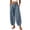 Blue, variant on Linen Barrel Pants Women Cotton Palazzo High Waisted Balloon Pants Summer Casual Beach Boho Wide Leg Baggy Trousers(Black,L)