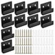 thumbnail image 1 of 10 Pack Stainless Steel Mirror Clips - Heavy Duty Wall Mount U Brackets with Screws for Hanging Mirrors & Pictures, 1 of 5