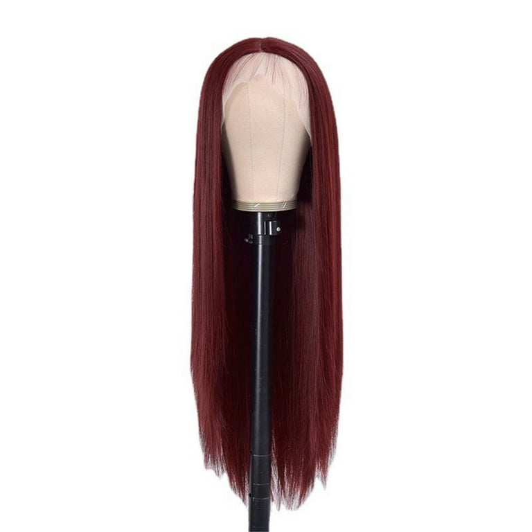 Wigs Human Hair Wig Long Straight Hair 29 inch Long Wig Glue Heat