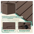 thumbnail image 2 of WDZS 30 Gallon Resin Deck Box 2 Pack Outdoor Indoor Waterproof Storage Box for Patio Furniture Pool Accessories Storage for Cushion Garden Tools (Brown, 2 Pack), 2 of 7