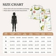 thumbnail image 6 of Kll Happy Avocado Print Women'S Long Sleeve Pajamas With Pants Sleepwear Loungewear 2 Set-Medium, 6 of 9