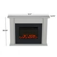 thumbnail image 4 of Real Flame Tejon 52" Slim Solid Wood and Glass Electric Fireplace in Bone White, 4 of 13