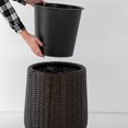 thumbnail image 2 of Rolland Large Rattan Planter Dark Brown, 20.5", 2 of 7