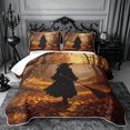 thumbnail image 2 of Erosebridal Halloween Witch Quilt King 3 Pieces,Happy Fall King Coverlet Set,Orange,1 Bedspread and 2 Pillowcases, 2 of 7