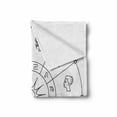 thumbnail image 2 of Astrology Soft Flannel Fleece Blanket, Sketchy Zodiacal Circle with Astrology Signs Aries Aquarius Pisces Lion Art, Cozy Plush for Indoor and Outdoor Use, 60" x 80", Black and White, by Ambesonne, 2 of 6
