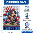 thumbnail image 2 of Welcome 4th of July Rottweiler Dog Patriotic Decorative Garden Flag, America Pet Firework Yard Outside Home Decorations Dog Lover Gifts, American USA Outdoor Small Decor Double Sided 12 x 18, 2 of 6