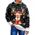 thumbnail image 2 of Christmas Sweatshirt for Men Women Long Sleeve Crewneck Loose Casual Cute Reindeer and Snowflake Print Pullover Sweatshirts, 2 of 8
