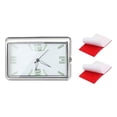 thumbnail image 2 of Reloj para salpicadero de coche, luminoso, elegante y fácil de instalar, con decorativo para SUV, camiones y vehículos. Plata horizontal, 2 of 10