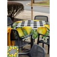 thumbnail image 5 of Outdoor Tablecloth with Umbrella Hole for Patio/Picnic/Party/Camping, Summer Lemons Waterproof Table Cloth Square Cover Washable, Fruits White Flowers Farmhouse Plaid (54"x 54"), 5 of 8