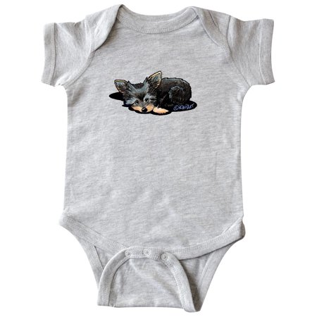 

Inktastic Little Bit Yorkie Gift Baby Boy or Baby Girl Bodysuit