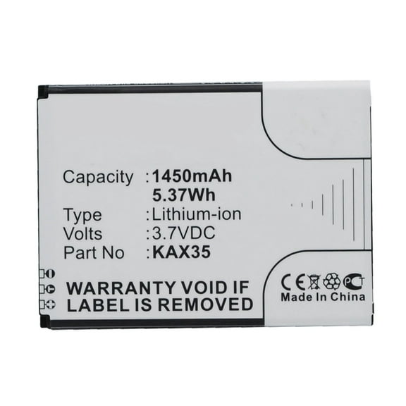 Batteries N Accessories BNA-WB-L3368 Cell Phone Battery - Li-Ion, 3.7V, 1450 mAh, Ultra High Capacity Battery - Replacement for KAZAM KAX35 Battery