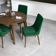 thumbnail image 3 of Allora 5-Piece Mid-Century Dining Set with 4 Velvet Dining Chairs in Green, 3 of 6