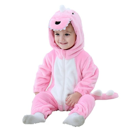 

Romper for Toddler 5T Baby Animal Winter Fall Flannel Hooded Romper Jumpsuit
