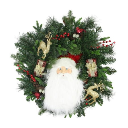 24 pre lit battery operated musical santa artificial christmas wreath warm clear led - Pre Lit Battery Operated Christmas Wreath 24 pre lit battery operated musical santa artificial christmas wreath warm clear led - Pre Lit Battery Operated Christmas Wreath