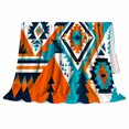 thumbnail image 2 of Exotic Bohemian Southwestern Tribal Diamond Print, Dramatic Artistic Scene, Warm Flannel Blanket for Home Library and Reading Nook, Art Lovers Housewarming Gift, Artistic Home Decor, 2 of 9