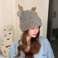 thumbnail image 4 of CoCopeaunts Knitted Hat For Women Cap With Faux Knit Winter Womens Warm Hats Pom Baseball Caps Hat Winter Beanie hats For Women, 4 of 7