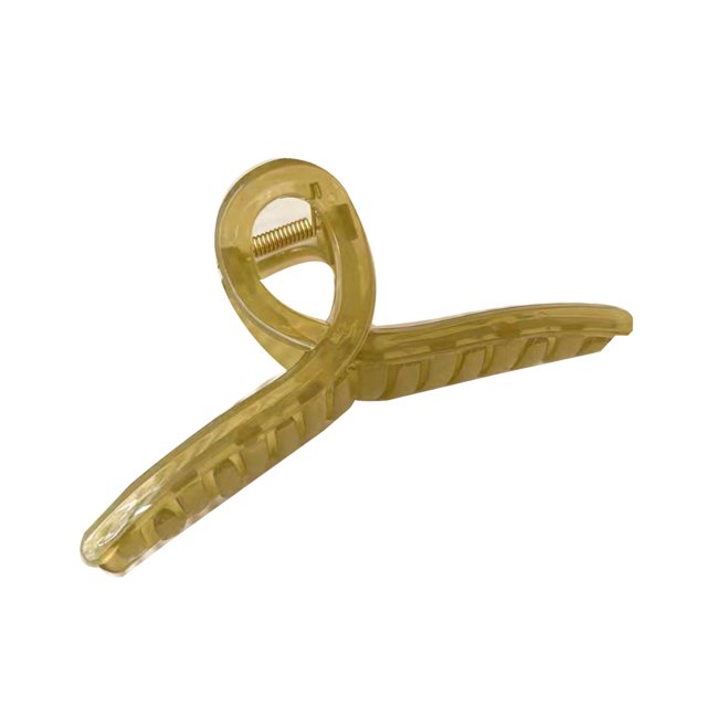 Pinza para el pelo de resina, gruesa, 5,9 pulgadas, con textura decorativa, pasadores de agarre fuerte, pinzas para garra L verde