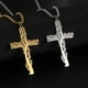 thumbnail image 4 of Zhuge Collar con colgante de árbol de la vida para hombres y mujeres, collar con cruz de árbol de la vida para hombres y mujeres, colgante de acero de titanio personalizado (plata), 4 of 5