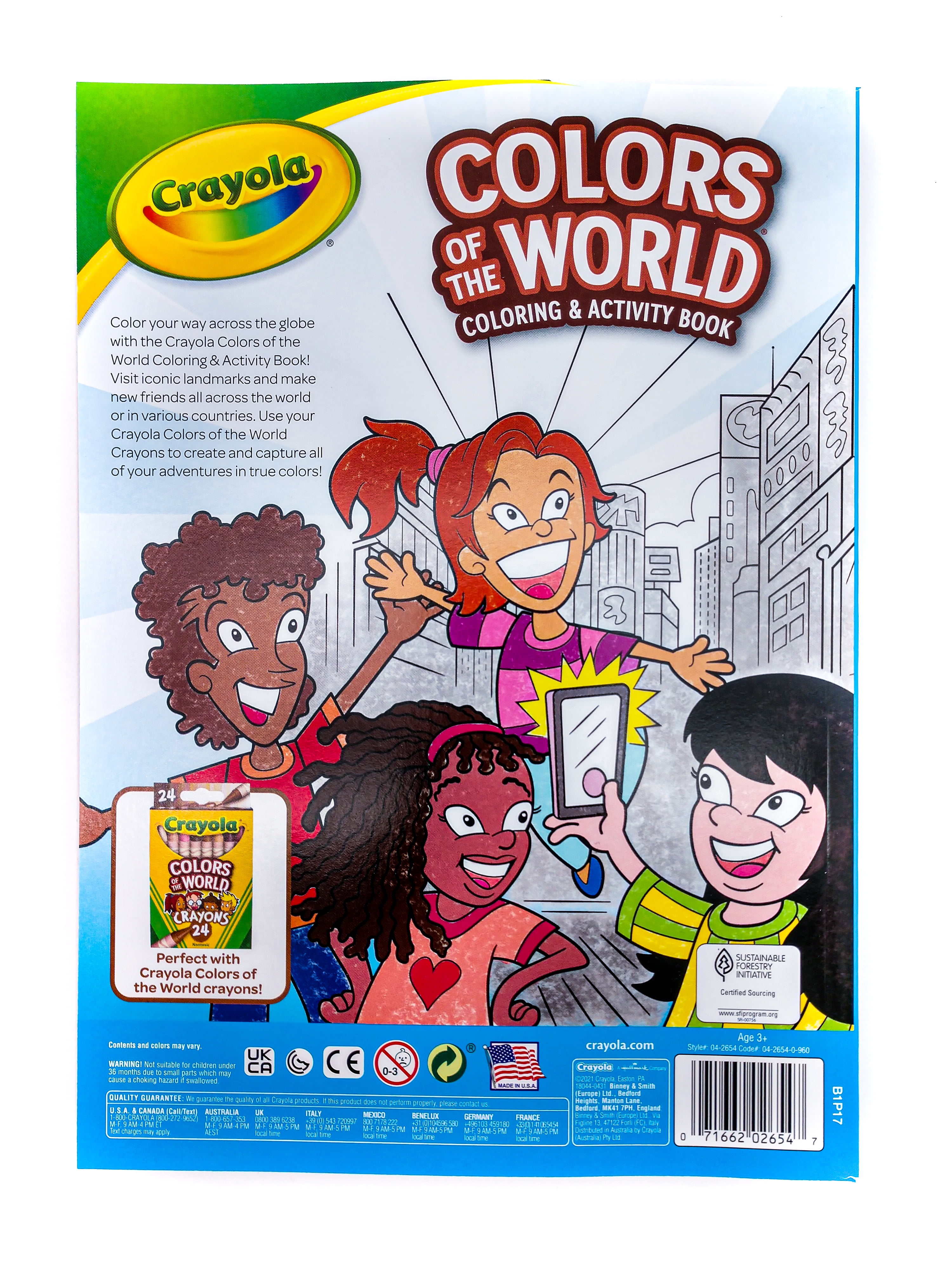 Crayola Colors of the World Coloring Book, Unisex Child, 48 Pages