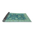 thumbnail image 2 of Ahgly Company Indoor Round Abstract Light Blue Modern Area Rugs, 5' Round, 2 of 4