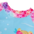 thumbnail image 4 of GYRATEDREAM Toddler Baby Girls Two Piece Bikini Swimsuit Kids Mermaid Ruffle Swimwear Long Sleeve UPF 50+ Sun Protection Bathing Suits Set for 3-9 Years, 4 of 8
