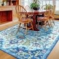 thumbnail image 4 of Ultrug Boho Vintage Rugs Floral Printed Area Rug Soft Carpet for Living Room Bedroom Home Decor,5'x8',Blue, 4 of 7