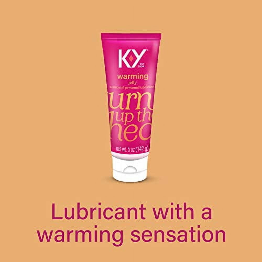 vaseline as lubricant condom K-Y Warming Jelly Glycerin Based Formula 5 Fl Oz. Sensorial Personal  Lubricant for Men, Women and Couples & Safe to Use with Latex Condoms (Pack  of 2)