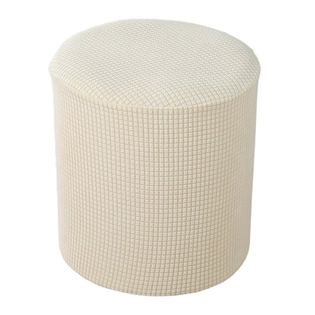Round Ottoman Protective Cover for Footstool Protective Covers for Stool Ottoman Yellow