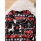 thumbnail image 4 of Ropa de salón de satén para niños y niñas, ropa de casa, Top de manga larga y pantalones a juego, conjunto de pijama con patrón de alce, Navidad, 4 of 4