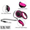 thumbnail image 4 of 4 Pack Retractable Dog Leash,26ft Dog Leash for Small Medium Large Dogs Up to 110lbs,360° Tangle-Free Reflective Nylon Tape,Adjustable length,with Anti-Slip Handle,One-Handed Brake,Pause,Lock, 4 of 12