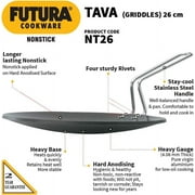 Hawkins Futura Non-Stick Concave Tava Griddle 10 in with Steel Handle