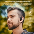 thumbnail image 3 of TOZO AI Noise Cancel Headphones, Open Ear Earbuds, Bone Conduction Headphones, 80H, 100+ Languages AI Translation, AI Clear Calls, OrigX Acoustics Stereo Bass, Lightweight Comfortable Wear, 3 of 10