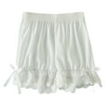 thumbnail image 5 of Girls Bike Shorts Toddler Ruffled Pumpkin Bloomers Shorts for Kids Workout Athletic Dance Short Soft White Summer Clothes Size 4T, 5 of 5