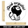 thumbnail image 2 of Que Orgullo Spanish Proud Lion Teacher Stamp Self-Inking Rubber Stamp for Stamping Ink Stamper Crafting Planners - 1 Inch Medium - Yellow Ink, 2 of 7