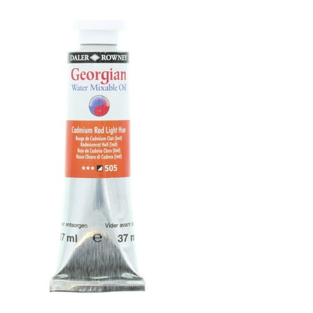 UPC: 0000050698868 | Daler-Rowney Georgian Water Mixable Oil  37ml Tube  Cadmium Red Light Hue