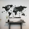 thumbnail image 2 of ColorfullWorlds Multilayered 3D Wooden World Map, Travel Map with States and Capitals - Black - XXLarge, 2 of 6
