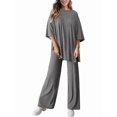 thumbnail image 3 of Women'S Two-Piece Fashion Casual Suit Travel Vacation Clothing Dark Grey M, 3 of 9