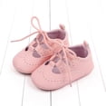 thumbnail image 2 of Otqutp Kids Casual Shoes Spring Summer Children Baby Toddler Shoes Boys Girls Casual Shoes Flat Bottom Light Hollow Breathable Comfortable Solid Color Lace Up, 2 of 7