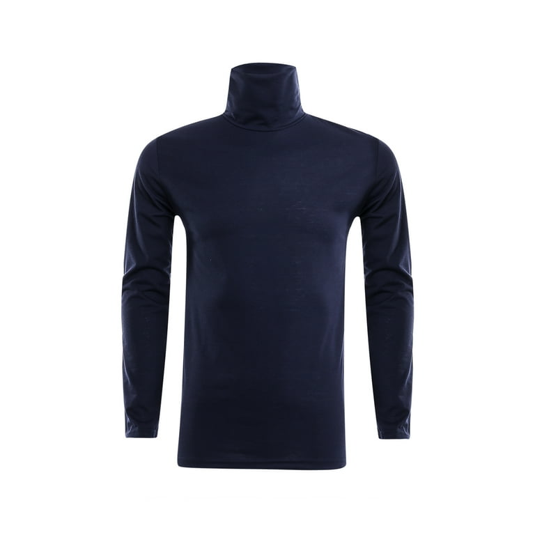 Domingbub Men Long Sleeve Pullover High Neck Turtleneck Stretch