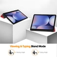 thumbnail image 6 of Dteck for Samsung Galaxy Tab S10+ Plus 12.4" 2024 Case, Protective Tri-Fold Cover and S Pen Holder, Auto Wake/Sleep, Red, 6 of 6