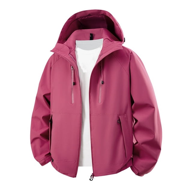 Veste Utilitaire de Sentier Unisexe Imperméable Coupe-Vent Capuche Ajustable Grande Taille Inclusive Randonnée Techwear Gorpcore Coquille d'Aventure