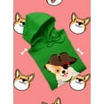 thumbnail image 3 of Pirate Corgi W Eyepatch Hoodie Women -Image by Shutterstock, Female Large, 3 of 4