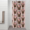 thumbnail image 2 of German Shepherd with Roses Shower Curtain 36"x72" ,Bathroom Decorative Shower Curtains Set with 12 Hooks,Modern Waterproof Washable Shower Curtain, 2 of 6
