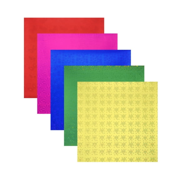 Uxcell 85 Sheets Glitter Origami Paper 3x3 inch Metallic Holographic Foil Laser Paper Shiny Square Folding Paper for DIY Arts, Gold Green Red Blue