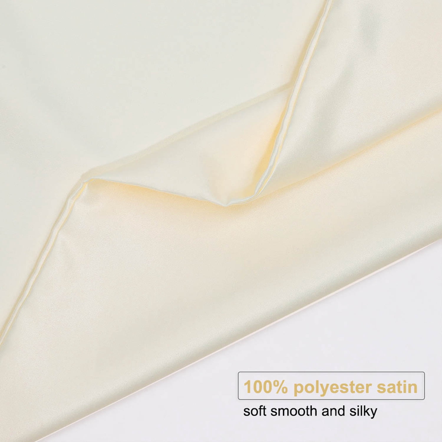 Unique Bargains 6 Pack Satin Pillowcase with Zipper, Travel, Pearl White