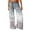 Gray, variant on Sakmal Palazzo Pants Women Flowy Drawstring Wide Leg Boho Gradient Full Length Low Rise Red Pants with Pockets
