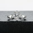 thumbnail image 2 of Claddagh Diamond Engagement Ring, Heart Shape Diamond Ring, Luxurious Three Stone Crown Diamond Ring, Forever One Ring, 925 Sterling Silver, 2.3 Ct Simulated Diamond, Anniversary Gift Ring, 2 of 3