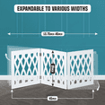 thumbnail image 2 of Bundaloo Freestanding Dog Gate Expandable Decorative Wooden Fence for Small to Medium Pet Dogs, Barrier for Stairs, Doorways, & Hallways, 2 of 8