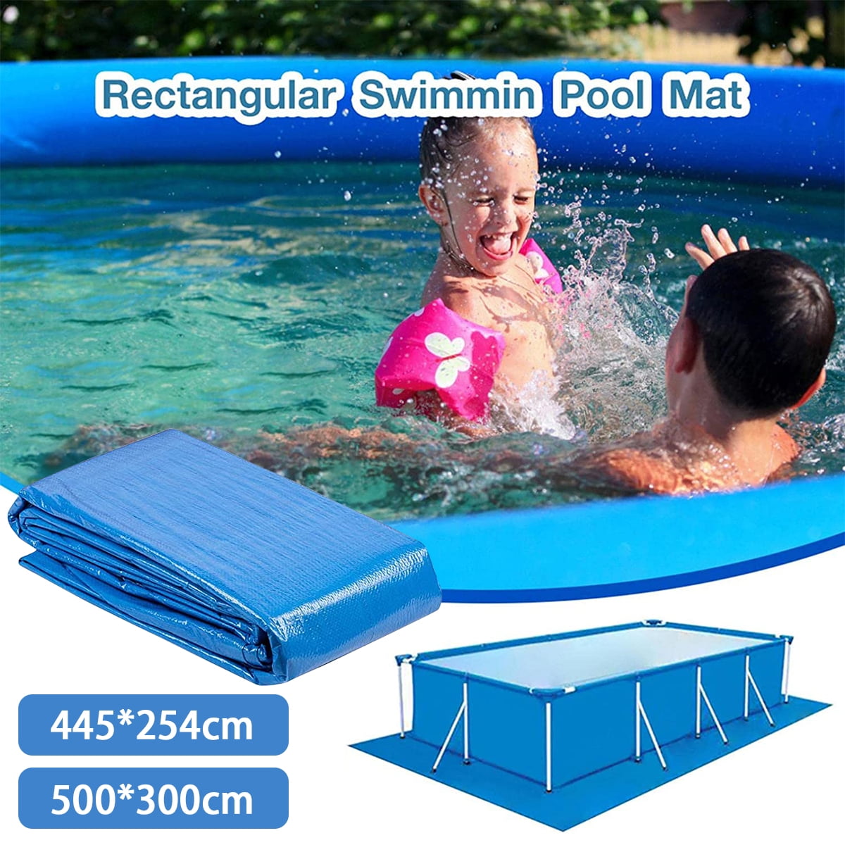 Begå underslæb violet Fremskynde JTWEEN Swimming Pool Ground Cloth,14.6Ft Rectangle Swimming Pool Liner Pad  for Above Ground Swimming Pools Accessories Ground Mat Protector Pad  Prevents Punctures Pool - Walmart.com